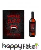 10 Etiquettes Vampire blood pour bouteille