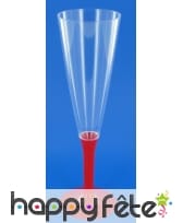 10 flutes à mousseux rouge