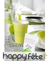 10 Gobelets verts Joyeux anniversaire, image 1