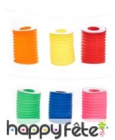 12 Lampions colorés en papier de 16 cm