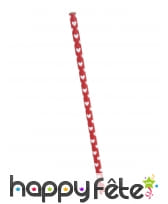 10 Pailles blanches et rouges avec coeurs, image 2