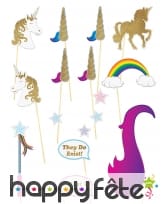 16 Photobooth Licorne pailleté