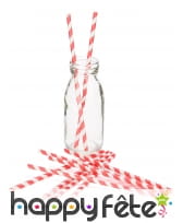 10 Pailles rayées rouge et blanc, image 1