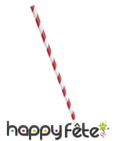 10 Pailles rayées rouge et blanc, image 2