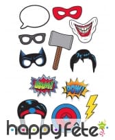 12 photobooth thème Super-héros BD