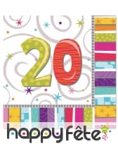 16 serviettes d'anniversaire imprimées âge, image 2