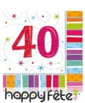 16 serviettes d'anniversaire imprimées âge, image 4