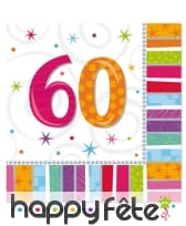 16 serviettes d'anniversaire imprimées âge, image 6