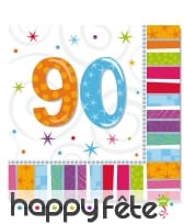 16 serviettes d'anniversaire imprimées âge, image 9