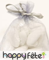 10 sachets en organza gris, image 1