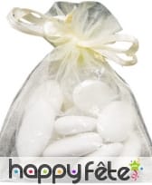 10 sachets en organza gris, image 2
