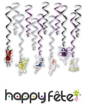 12 suspensions fée de 43cm