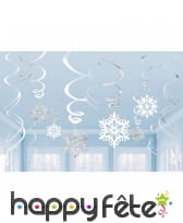 12 suspensions flocons de neige