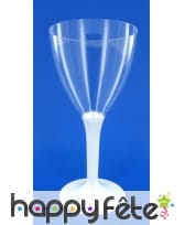 10 verres a vin pied blanc