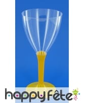 10 verres a vin pied mandarine