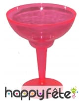 10 verres roses à margarita en plastique