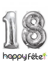 2 ballons chiffre argenté géant, image 1