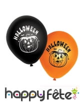 20 Ballons Halloween imprimé citrouille