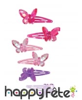 2 Barrettes papillon pour petite fille