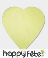 250g confettis coeur jaune pastel