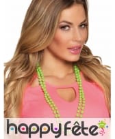 2 Colliers de perles plastique fluo pour femme, image 1