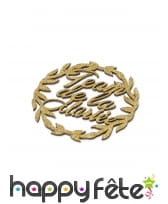 2 Couronnes Team de la mariée en bois doré, 7 cm