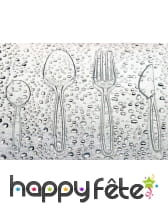 20 grandes cuillères en plastique transparent