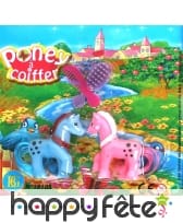 2 Jouets poney à coiffer avec peignes