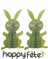 2 lapins de pâque en papier