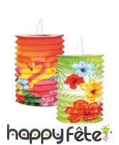 2 lanternes motifs des îles, 16 cm