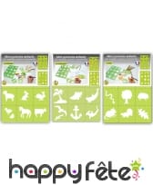 24 minis pochoires sur le thème de la nature