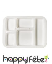 25 plateaux repas avec 5 compartiments