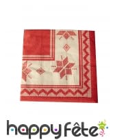 20 Petites serviettes blanche rouge de Noël, image 1