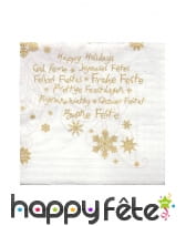 20 Petites serviettes Joyeuses fêtes multi langues