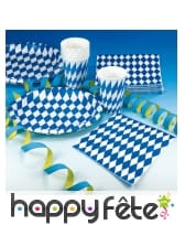 20 serviettes blanche et bleue Oktoberfest