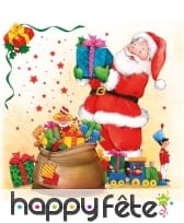 20 Serviettes Père Noël décorées