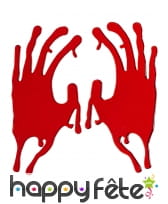 2 Traces de mains en sang de 10x23cm