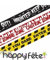 3 bandes plastiques de zone Halloween 9,1m