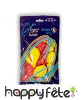 30 ballons rouges et jaunes