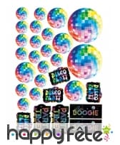 30 Décorations disco en carton
