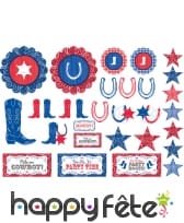 30 décorations Western à placer