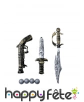 3 fausses armes de pirate pour enfant
