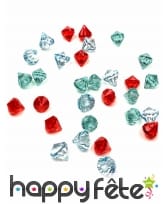 30 fausses pierres précieuses de 3cm