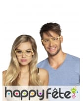 3 paires de Lunettes intello dorées pour adulte