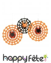 3 rosaces araignées de Halloween