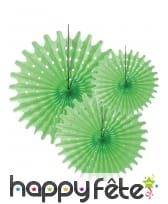 3 Rosaces éventails anis en papier