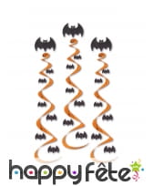 3 Suspensions chauve-souris spirales