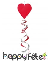 3 Suspensions coeurs rouges et spirales, image 1