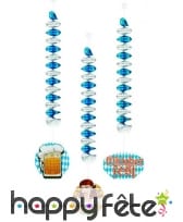 3 suspensions Oktoberfest de 60cm