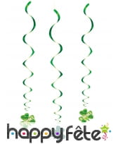 3 suspensions trèfles St Patrick de 60cm